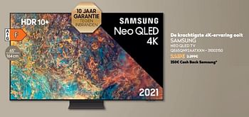 Promoties Samsung neo qled tv qe65qn92aatxxn - Samsung - Geldig van 01/12/2021 tot 31/12/2021 bij Krefel