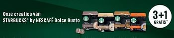 Promoties Onze creaties van starbucks by nescafé dolce gusto 3+1 gratis - Starbucks - Geldig van 01/12/2021 tot 31/12/2021 bij Krefel