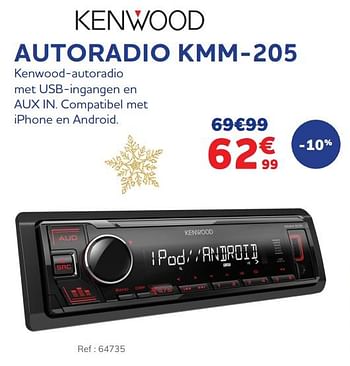 Promoties Kenwood autoradio kmm-205 - Kenwood - Geldig van 30/11/2021 tot 04/01/2022 bij Auto 5
