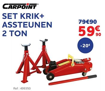 Promoties Set krik+ assteunen 2 ton - Carpoint - Geldig van 30/11/2021 tot 04/01/2022 bij Auto 5
