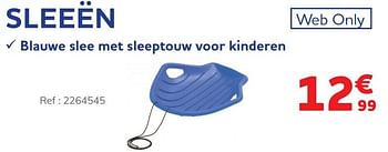 Promoties Sleeën blauwe slee met sleeptouw voor kinderen - Huismerk - Auto 5  - Geldig van 30/11/2021 tot 04/01/2022 bij Auto 5