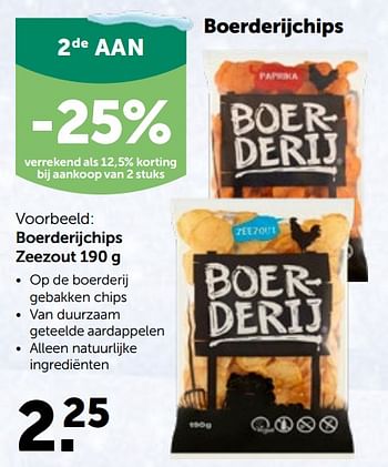 Promoties Boerderijchips zeezout - Boerderij Chips - Geldig van 01/12/2021 tot 11/12/2021 bij Aveve
