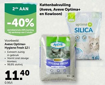 Promoties Aveve optima+ hygiene fresh - Huismerk - Aveve - Geldig van 01/12/2021 tot 11/12/2021 bij Aveve