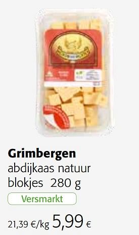 Promoties Grimbergen abdijkaas natuur blokjes - Grimbergen - Geldig van 01/12/2021 tot 14/12/2021 bij Colruyt