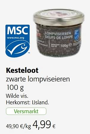 Promoties Kesteloot zwarte lompviseieren - Kesteloot - Geldig van 01/12/2021 tot 14/12/2021 bij Colruyt