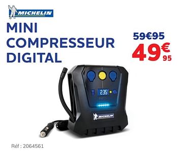 Promotions Michelin mini compresseur digital - Michelin - Valide de 30/11/2021 à 04/01/2022 chez Auto 5