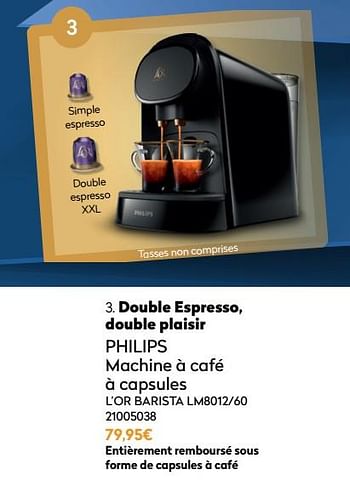 Promotions Philips machine à café à capsules l’or barista lm8012-60 - Philips - Valide de 01/12/2021 à 31/12/2021 chez Krefel