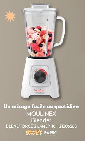Promotions Moulinex blender blendforce 2 lm43p110 - Moulinex - Valide de 01/12/2021 à 31/12/2021 chez Krefel