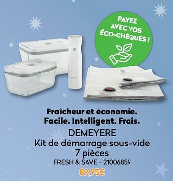 Promotions Demeyere kit de démarrage sous-vide 7 pièces - Demeyere - Valide de 01/12/2021 à 31/12/2021 chez Krefel