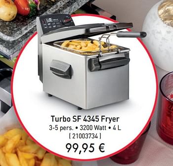 Promotions Fritel turbo sf 4345 fryer - Fritel - Valide de 01/12/2021 à 31/12/2021 chez Krefel