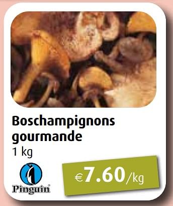 Promoties Boschampignons gourmande - Pinguin - Geldig van 29/11/2021 tot 31/12/2021 bij Aronde