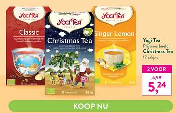 Promoties Christmas tea - Yogi Tea - Geldig van 29/11/2021 tot 26/12/2021 bij Holland & Barret