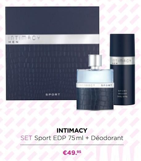 Intimacy Intimacy set sport edp d odorant Promotie bij ICI