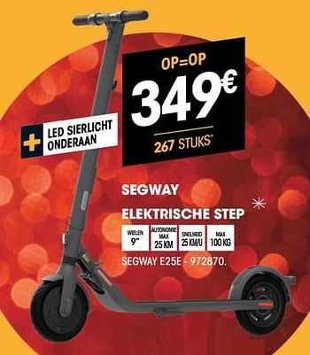 Promoties Elektrische step segway e25e - Segway - Geldig van 07/12/2021 tot 24/12/2021 bij Electro Depot