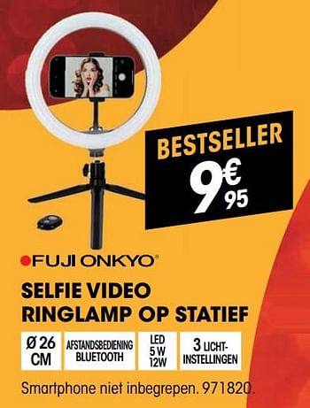 Promoties Selfie video ringlamp op statief - Fujifilm - Geldig van 07/12/2021 tot 24/12/2021 bij Electro Depot