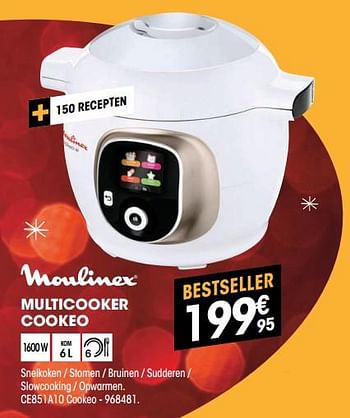 Promoties Moulinex multicooker cookeo ce851a10 cookeo - Moulinex - Geldig van 07/12/2021 tot 24/12/2021 bij Electro Depot