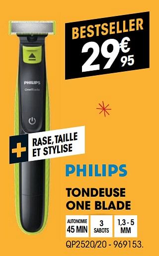 Promotions Philips tondeuse one blade qp2520-20 - Philips - Valide de 07/12/2021 à 24/12/2021 chez Electro Depot
