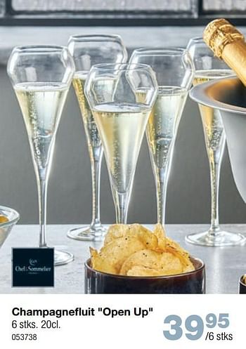 Promoties Champagnefluit open up - Chef&Sommelier - Geldig van 02/12/2021 tot 31/12/2021 bij Home & Co