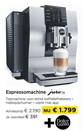 Promoties Espressomachine jura z6 - Jura - Geldig van 01/12/2021 tot 31/12/2021 bij Molecule