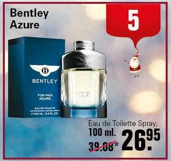 Promoties Bentley azure edt - Bentley - Geldig van 01/12/2021 tot 25/12/2021 bij De Online Drogist