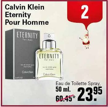 Promoties Calvin klein eternity pour homme edt - Calvin Klein - Geldig van 01/12/2021 tot 25/12/2021 bij De Online Drogist