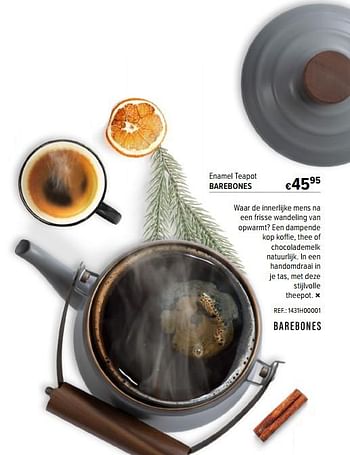 Promoties Enamel teapot barebones - Barebones - Geldig van 02/12/2021 tot 02/01/2022 bij A.S.Adventure