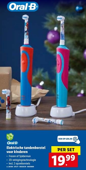 Glimmend Picasso Pogo stick sprong Oral-B Elektrische tandenborstel voor kinderen - Promotie bij Lidl