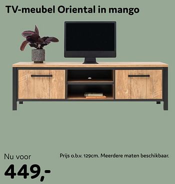Pretentieloos Mens De neiging hebben Huismerk - Woonsquare Tv-meubel oriental in mango - Promotie bij Woonsquare