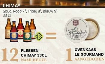Promoties 12 flessen chimay = 1 ovenkaas le gourmand x.xngeboden - Chimay - Geldig van 17/12/2021 tot 02/01/2022 bij BelBev