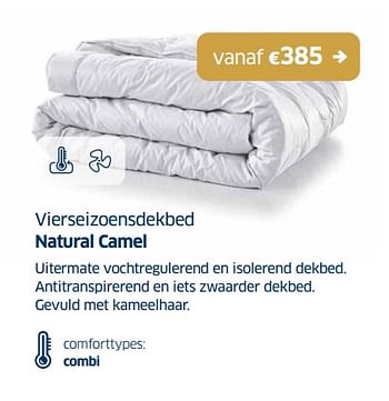 Promoties Vierseizoensdekbed natural camel - Huismerk - Sleeplife - Geldig van 17/12/2021 tot 31/12/2021 bij Sleeplife