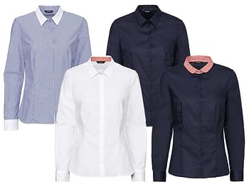 Promoties ESMARA® Getailleerde katoenen blouse - Geldig van 20/12/2021 tot 01/02/2022 bij Lidl
