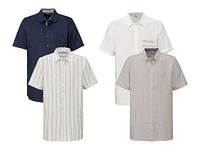 LIVERGY® Hemd met korte mouwen van linnen en katoen-Livergy
