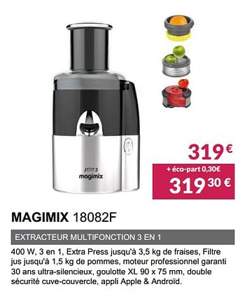 Promotions Extracteur de jus magimix 18082f - Magimix - Valide de 01/10/2021 à 28/02/2022 chez Copra