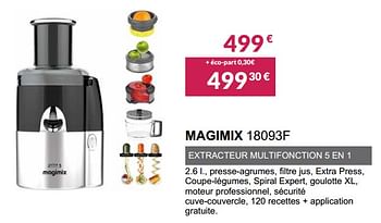 Promotions Extracteur de jus magimix 18093f - Magimix - Valide de 01/10/2021 à 28/02/2022 chez Copra