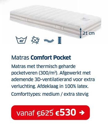 Promoties Matras comfort pocket - Huismerk - Sleeplife - Geldig van 03/01/2022 tot 31/01/2022 bij Sleeplife