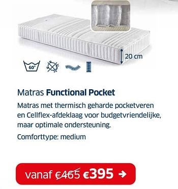 Promoties Matras functional pocket - Huismerk - Sleeplife - Geldig van 03/01/2022 tot 31/01/2022 bij Sleeplife