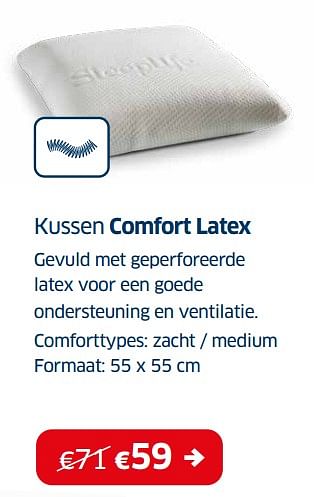 Promoties Kussen comfort latex - Huismerk - Sleeplife - Geldig van 03/01/2022 tot 31/01/2022 bij Sleeplife