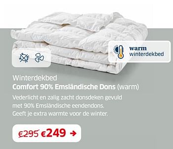 Promoties Winterdekbed comfort 90% emsländische dons - Huismerk - Sleeplife - Geldig van 03/01/2022 tot 31/01/2022 bij Sleeplife