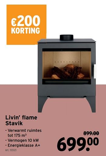 Promoties Livin’ flame stavik - Livin Flame - Geldig van 22/12/2021 tot 01/02/2022 bij Gamma