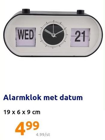 Promoties Alarmklok met datum - Huismerk - Action - Geldig van 22/12/2021 tot 28/12/2201 bij Action