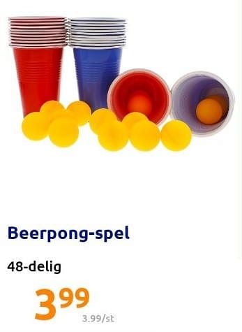 Promoties Beerpong-spel - Huismerk - Action - Geldig van 22/12/2021 tot 28/12/2201 bij Action