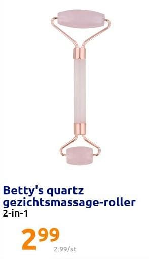 Promotions Betty`s quartz gezichtsmassage-roller - Produit Maison - Action - Valide de 22/12/2021 à 28/12/2201 chez Action