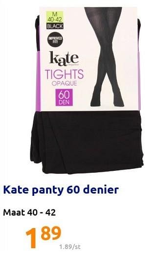 Promoties Kate panty 60 denier - kate - Geldig van 22/12/2021 tot 28/12/2201 bij Action