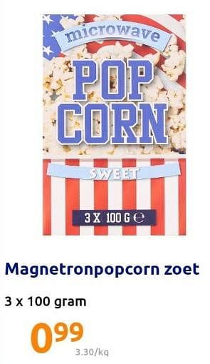 Promoties Magnetronpopcorn zoet - Huismerk - Action - Geldig van 22/12/2021 tot 28/12/2201 bij Action