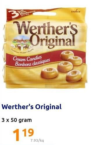Promotions Werther`s original - Werther's Original - Valide de 22/12/2021 à 28/12/2201 chez Action