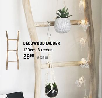 Promoties Decowood ladder - Huismerk - Free Time - Geldig van 20/12/2021 tot 10/01/2022 bij Freetime