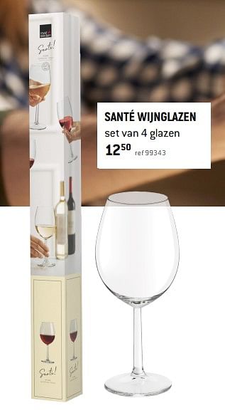 Promoties Santé wijnglazen - Royal Leerdam - Geldig van 20/12/2021 tot 10/01/2022 bij Freetime