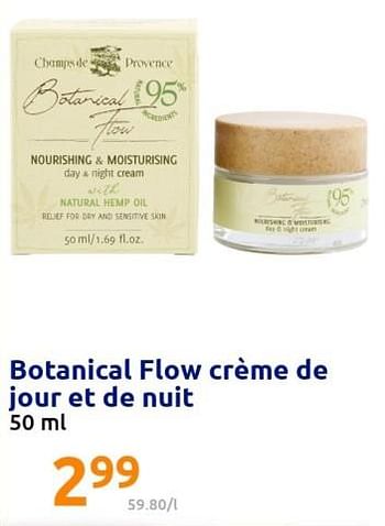 Promoties Botanical flow crème de jour et de nuit - Huismerk - Action - Geldig van 22/12/2021 tot 28/12/2201 bij Action