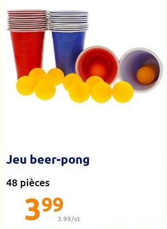 Promotions Jeu beer-pong - Produit Maison - Action - Valide de 22/12/2021 à 28/12/2201 chez Action