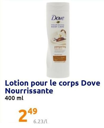 Promoties Lotion pour le corps dove nourrissante - Dove - Geldig van 22/12/2021 tot 28/12/2201 bij Action